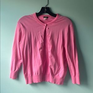 J-crew pink cardigan sweater
